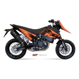 Escape aprovado Mivv SUONO em aço inoxidável pintado de preto para KTM 690 SM 07-12 | SUPERMOTO 690 07-12