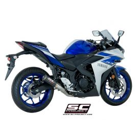 Escape completo no homologado SC-Project CR-T en carbono para YAMAHA YZF R3 15-17