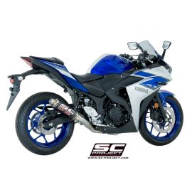 Escape completo no homologado SC-Project GP-M2 en carbono para YAMAHA YZF R3 15-17