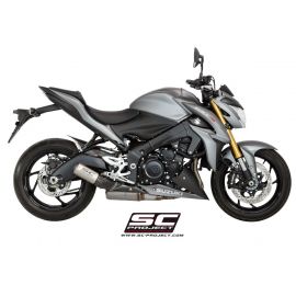 Escape homologado SC-Project CR-T en titanio en negro para SUZUKI GSX-S 1000 17-20