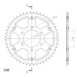 Coroa Supersprox Stealth RST-488-GRN em aço/alumínio na cor verde