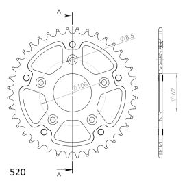 Coroa Supersprox Stealth RST-701-GLD em aço/alumínio na cor ouro