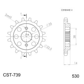 Rodas dentadas Supersprox de aço CST-739.2