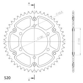 Coroa Supersprox Stealth RST-486-SLV em aço/alumínio na cor aço