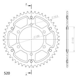 Coroa Supersprox Stealth RST-486-GRN em aço/alumínio na cor verde