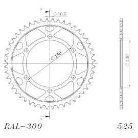 Coroa Supersprox RAL-300-BLU em alumínio na cor azul