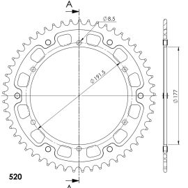 Coroa Supersprox Stealth RST-223-GLD em aço/alumínio na cor ouro