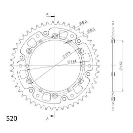 Coroa Supersprox Stealth RST-853-GLD em aço/alumínio na cor ouro