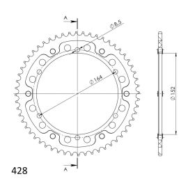 Coroa Supersprox Stealth RST-1839-SLV em aço/alumínio na cor aço