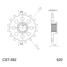 Rodas dentadas de borracha Supersprox de aço CST-582.3