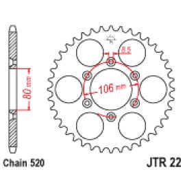 Coroa de aço JT Sprockets JTR22