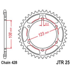 Coroa de aço JT Sprockets JTR25