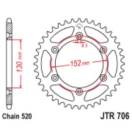 Coroa de aço JT Sprockets JTR706