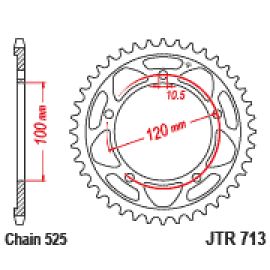 Coroa de aço JT Sprockets JTR713