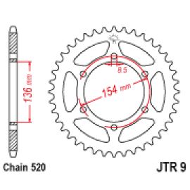 Coroa de aço JT Sprockets JTR9