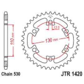 Coroa de aço JT Sprockets JTR1420