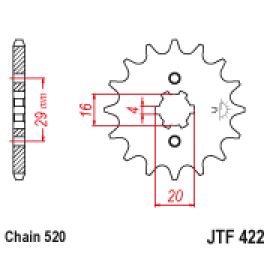 Rodas dentadas de borracha JT Sprockets de aço JTF422