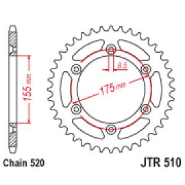 Coroa de aço JT Sprockets JTR510