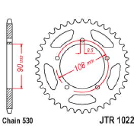 Coroa de aço JT Sprockets JTR1022