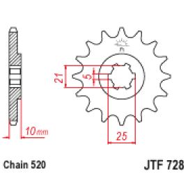 Rodas dentadas de borracha JT Sprockets de aço JTF728