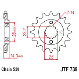 Rodas dentadas de borracha JT Sprockets de aço JTF739