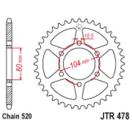 Coroa de aço JT Sprockets JTR478