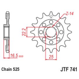 Rodas dentadas de borracha JT Sprockets de aço JTF741
