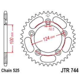 Coroa de aço JT Sprockets JTR744