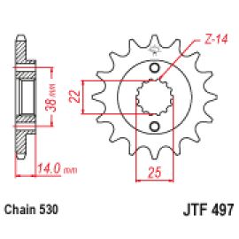 Rodas dentadas de borracha JT Sprockets de aço JTF497