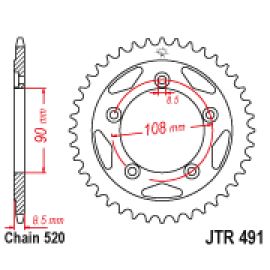 Coroa de aço JT Sprockets JTR491