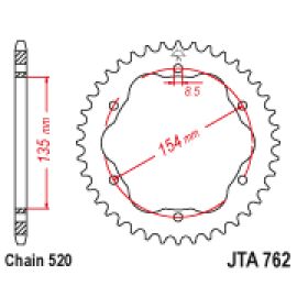 Coroa Supersprox JTA762 em alumínio