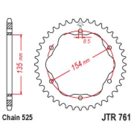 Coroa de aço JT Sprockets JTR761