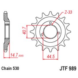 Rodas dentadas de borracha JT Sprockets de aço JTF989