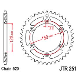 Coroa de aço JT Sprockets JTR251