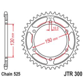 Coroa de aço JT Sprockets JTR300