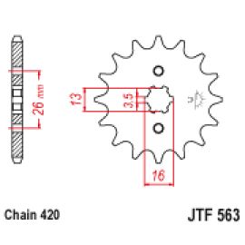 Rodas dentadas de borracha JT Sprockets de aço JTF563