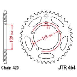 Coroa de aço JT Sprockets JTR464