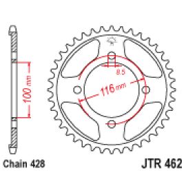 Coroa de aço JT Sprockets JTR462