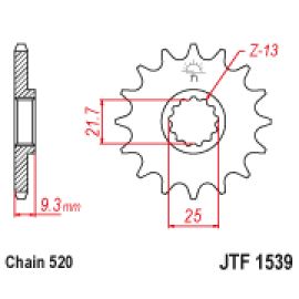 Rodas dentadas de borracha JT Sprockets de aço JTF1539