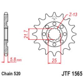 Rodas dentadas de borracha JT Sprockets de aço JTF1565