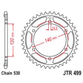 Coroa de aço JT Sprockets JTR499