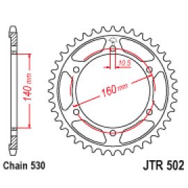 Coroa de aço JT Sprockets JTR502