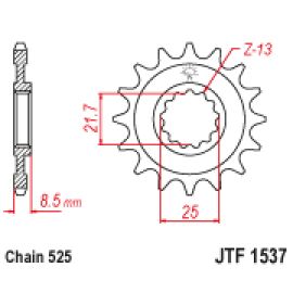 Rodas dentadas de borracha JT Sprockets de aço JTF1537