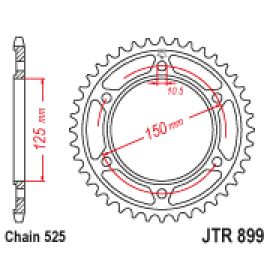 Coroa de aço JT Sprockets JTR899