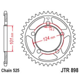 Coroa de aço JT Sprockets JTR898