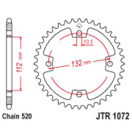 Coroa de aço JT Sprockets JTR1072