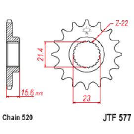 Rodas dentadas de borracha JT Sprockets de aço JTF577