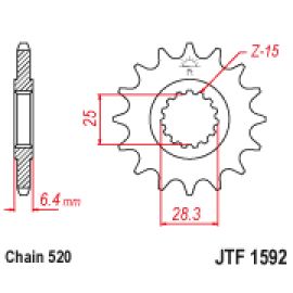 Rodas dentadas de borracha JT Sprockets de aço JTF1592