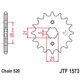 Rodas dentadas de borracha JT Sprockets de aço JTF1573