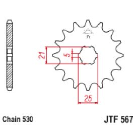 Rodas dentadas de borracha JT Sprockets de aço JTF567